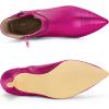 imageAllegra K Womens Pointed Toe Chelsea Kitten Heels Ankle BootsFuchsia