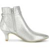 imageAllegra K Womens Pointed Toe Chelsea Kitten Heels Ankle BootsSilver