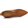 imageAllegra K Womens Pointed Toe Side Zipper Stiletto Heels Ankle BootsBrown