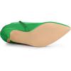 imageAllegra K Womens Pointed Toe Side Zipper Stiletto Heels Ankle BootsGreen