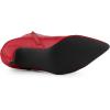 imageAllegra K Womens Pointed Toe Side Zipper Stiletto Heels Ankle BootsRed