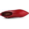 imageAllegra K Womens Pointed Toe Side Zipper Stiletto Heels Ankle BootsRed