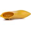 imageAllegra K Womens Pointed Toe Side Zipper Stiletto Heels Ankle BootsYellow