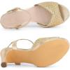 imageAllegra K Womens Rhinestone Heels Metallic Stiletto Heel Sparkly SandalsGold