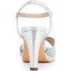 imageAllegra K Womens Rhinestone Heels Metallic Stiletto Heel Sparkly SandalsSilver