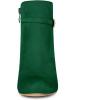 imageAllegra K Womens Round Toe Buckle Chunky Heels Ankle BootsGreen