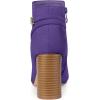 imageAllegra K Womens Round Toe Buckle Chunky Heels Ankle BootsPurple