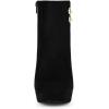 imageAllegra K Womens Round Toe Chunky High Heel Platform Ankle BootsBlack