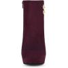 imageAllegra K Womens Round Toe Chunky High Heel Platform Ankle BootsBurgundy