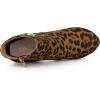 imageAllegra K Womens Round Toe Chunky High Heel Platform Ankle BootsLeopard