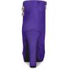 imageAllegra K Womens Round Toe Chunky High Heel Platform Ankle BootsPurple