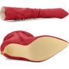 imageAllegra K Womens Slouch Pointed Toe Stiletto Heel Knee High BootsRed