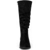 imageAllegra K Womens Slouch Round Toe Low Heel Boots Knee High BootsBlack