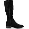 imageAllegra K Womens Slouch Round Toe Low Heel Boots Knee High BootsBlack