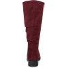 imageAllegra K Womens Slouch Round Toe Low Heel Boots Knee High BootsBurgundy