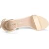 imageAllegra K Womens Solid Open Toe Buckle Block Heel Ankle Strap SandalsBeige