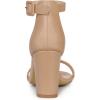 imageAllegra K Womens Solid Open Toe Buckle Block Heel Ankle Strap SandalsNude
