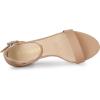 imageAllegra K Womens Solid Open Toe Buckle Block Heel Ankle Strap SandalsNude