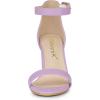 imageAllegra K Womens Solid Open Toe Buckle Block Heel Ankle Strap SandalsPurple