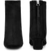 imageAllegra K Womens Square Toe Ankle Boots Chunky Low Heels BootsBlack