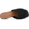 imageAllegra K Womens Square Toe Slip on Chunky Heel Slides SandalsBlack
