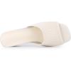 imageAllegra K Womens Square Toe Slip on Chunky Heel Slides SandalsCream