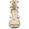 imageAllegra K Womens Strappy Crisscross Strap Opened Toe Block Heels SandalsGold
