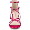 imageAllegra K Womens Strappy Crisscross Strap Opened Toe Block Heels SandalsHot Pink