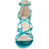 imageAllegra K Womens Strappy Crisscross Strap Opened Toe Block Heels SandalsLake Blue
