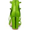 imageAllegra K Womens Strappy Crisscross Strap Opened Toe Block Heels SandalsPatent Green