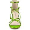 imageAllegra K Womens Strappy Crisscross Strap Opened Toe Block Heels SandalsPatent Green