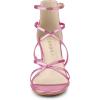 imageAllegra K Womens Strappy Crisscross Strap Opened Toe Block Heels SandalsPink