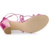 imageAllegra K Womens Strappy Crisscross Strap Opened Toe Block Heels SandalsPink