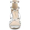 imageAllegra K Womens Strappy Crisscross Strap Opened Toe Block Heels SandalsSilver