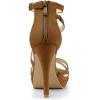 imageAllegra K Womens Strappy Platform Stiletto Heels SandalsBrown