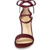 imageAllegra K Womens Tie Up Heels Burgundy Open Toe Chunky High Heels Sandal 8 M US