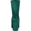 imageAllegra K Womens Velvet Round Toe Block Heels Foldable Mid Calf BootsGreen