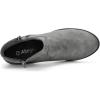 imageAllegra K Womenss Low Chunky Heel Side Zipper Ankle BootiesGrey