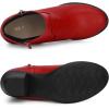 imageAllegra K Womenss Low Chunky Heel Side Zipper Ankle BootiesRed