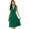 imageAllegra K Boho Sleeveless Dress for Womens Lace Trim Beach Tiered V Neck Midi SundressGreen