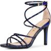 imageAllegra K Ladies Open Toe Strappy Stiletto Heel SandalsColorful Black