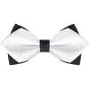 imageAllegra K Mens PreTied Bowties Plain Adjustable Neck Wedding Pointed Bow TiesSilver