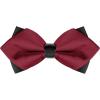 imageAllegra K Mens PreTied Bowties Plain Adjustable Neck Wedding Pointed Bow TiesWine Red