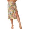 imageAllegra K Womens Hawaiian Skirts Summer Beach Ruched Split Thigh Tropical SkirtYellow