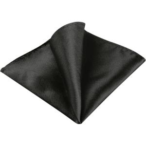 imageAllegra K Mens Pocket Squares Handkerchiefs Solid Color for Wedding PartyBlack