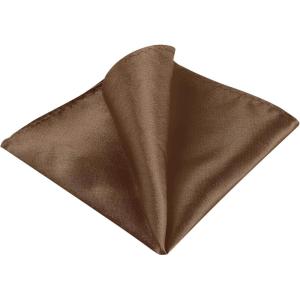 imageAllegra K Mens Pocket Squares Handkerchiefs Solid Color for Wedding PartyCoffee