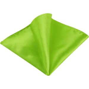 imageAllegra K Mens Pocket Squares Handkerchiefs Solid Color for Wedding PartyLime