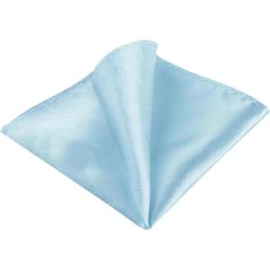imageAllegra K Mens Pocket Squares Handkerchiefs Solid Color for Wedding PartySky Blue