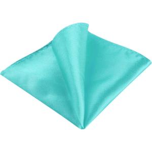 imageAllegra K Mens Pocket Squares Handkerchiefs Solid Color for Wedding PartyTurquoise