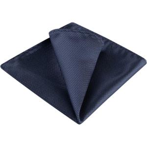 imageAllegra K Mens Pocket Squares Solid Color Classic Textured Handkerchiefs for Wedding BusinessNavy Blue